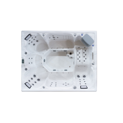 स्पा और मालिश के लिए शक्तिशाली 3KW/110~220V इलेक्ट्रिक हीटर के साथ स्वतंत्र आयताकार हॉट टब
